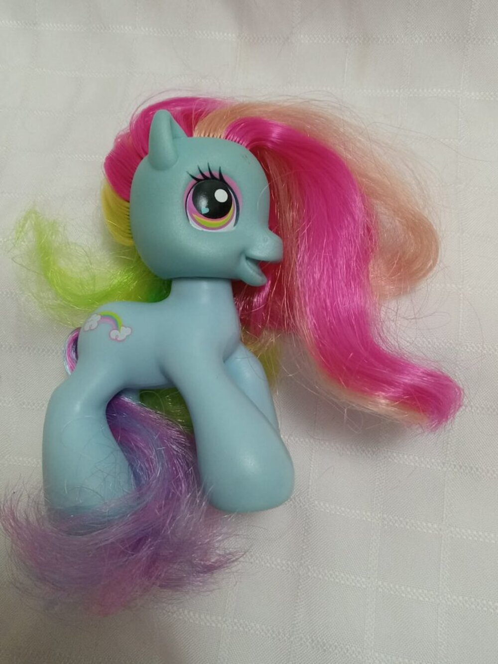 My Little Pony G3 2008 MLP 4" Rainbow Dash with long hair RARE